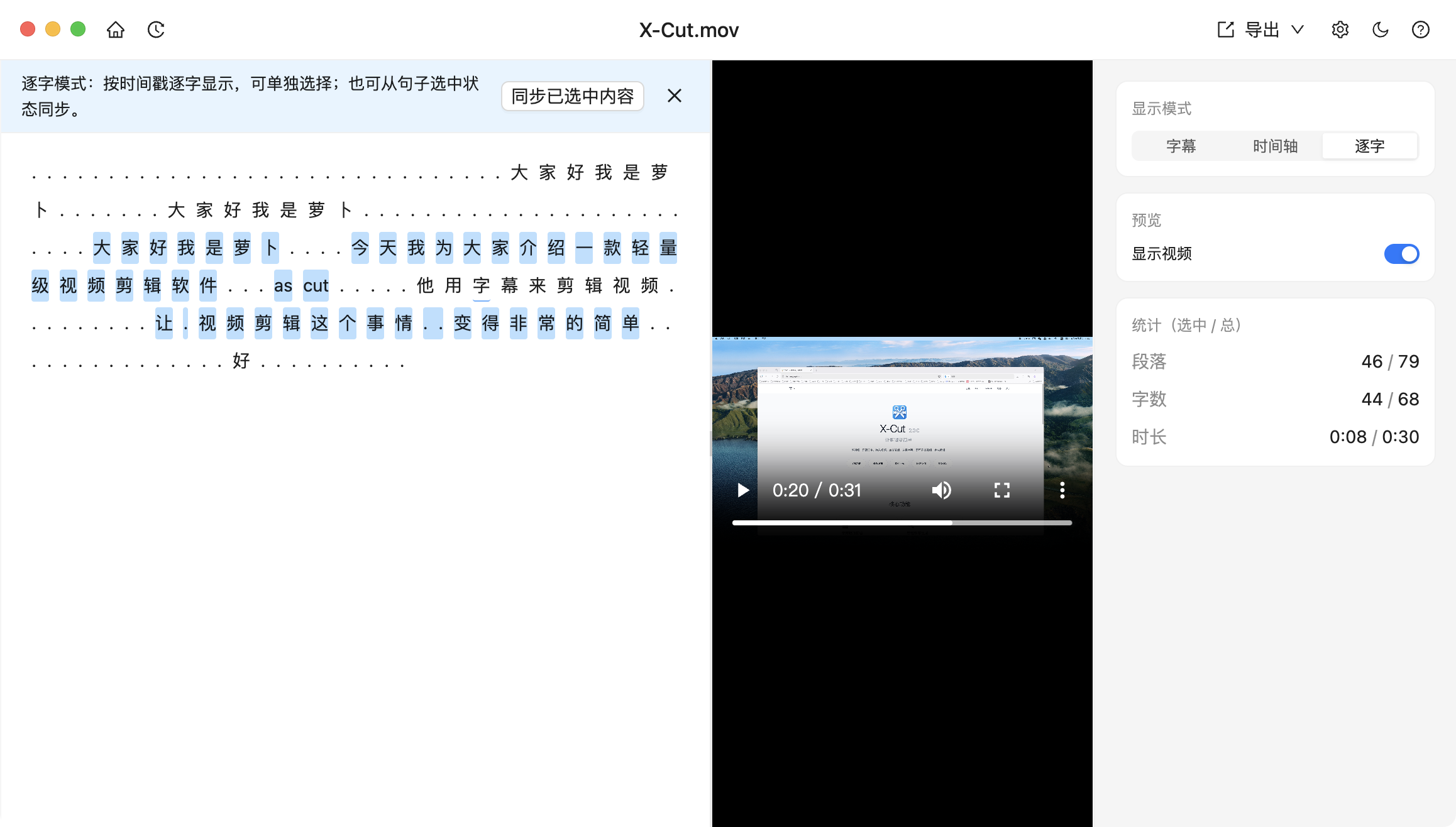 阿牛字幕主界面